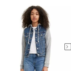 Levi's Women's Denim Jacket with Gray Sleeves